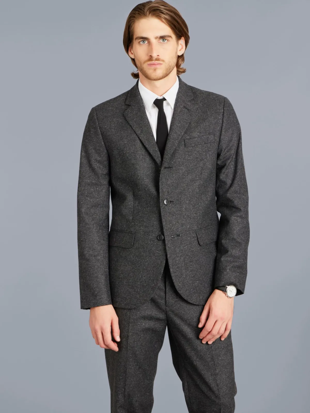 Grey Tweed Domino Jacket<agnès b. Shop