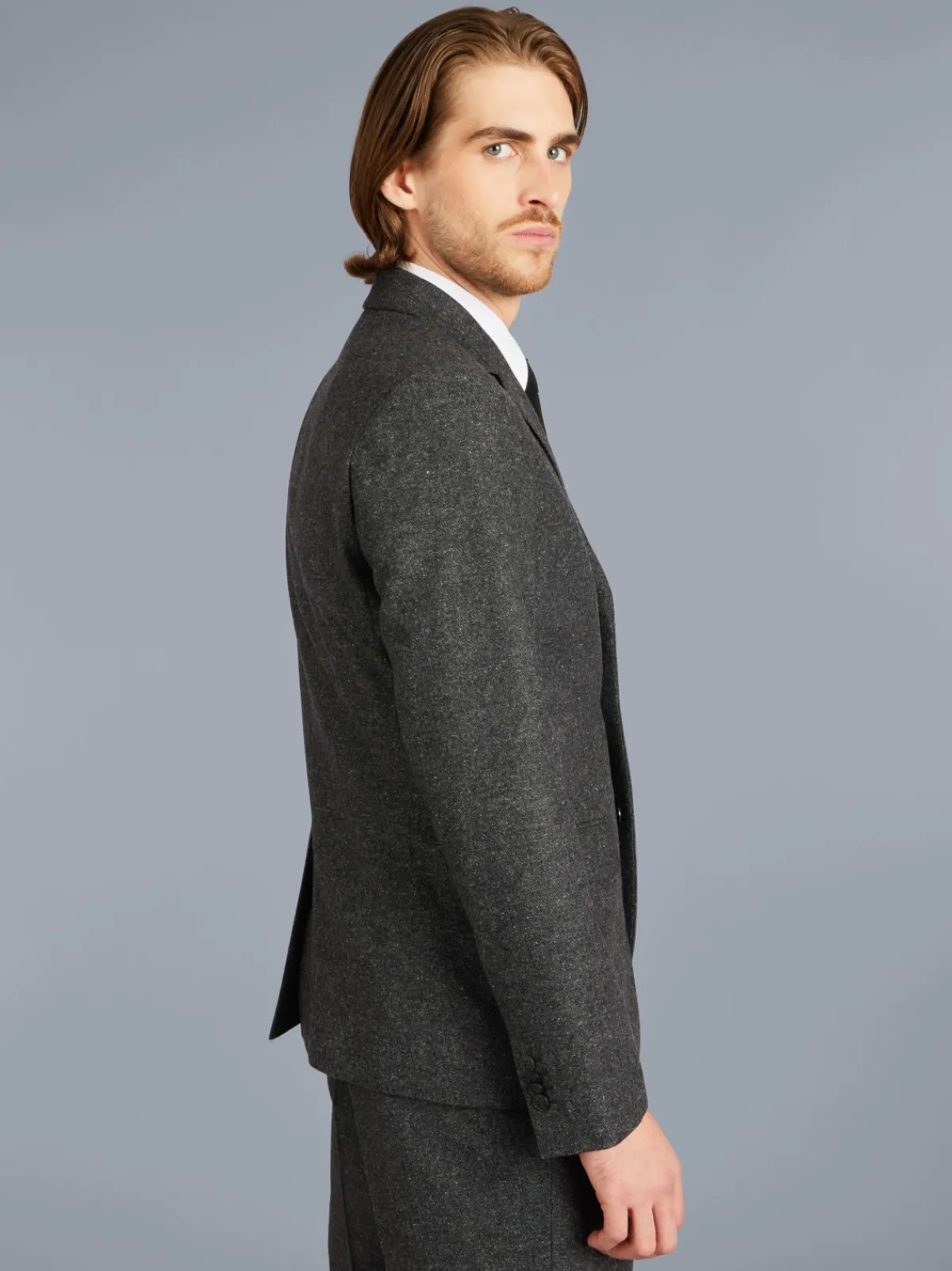 Grey Tweed Domino Jacket<agnès b. Shop
