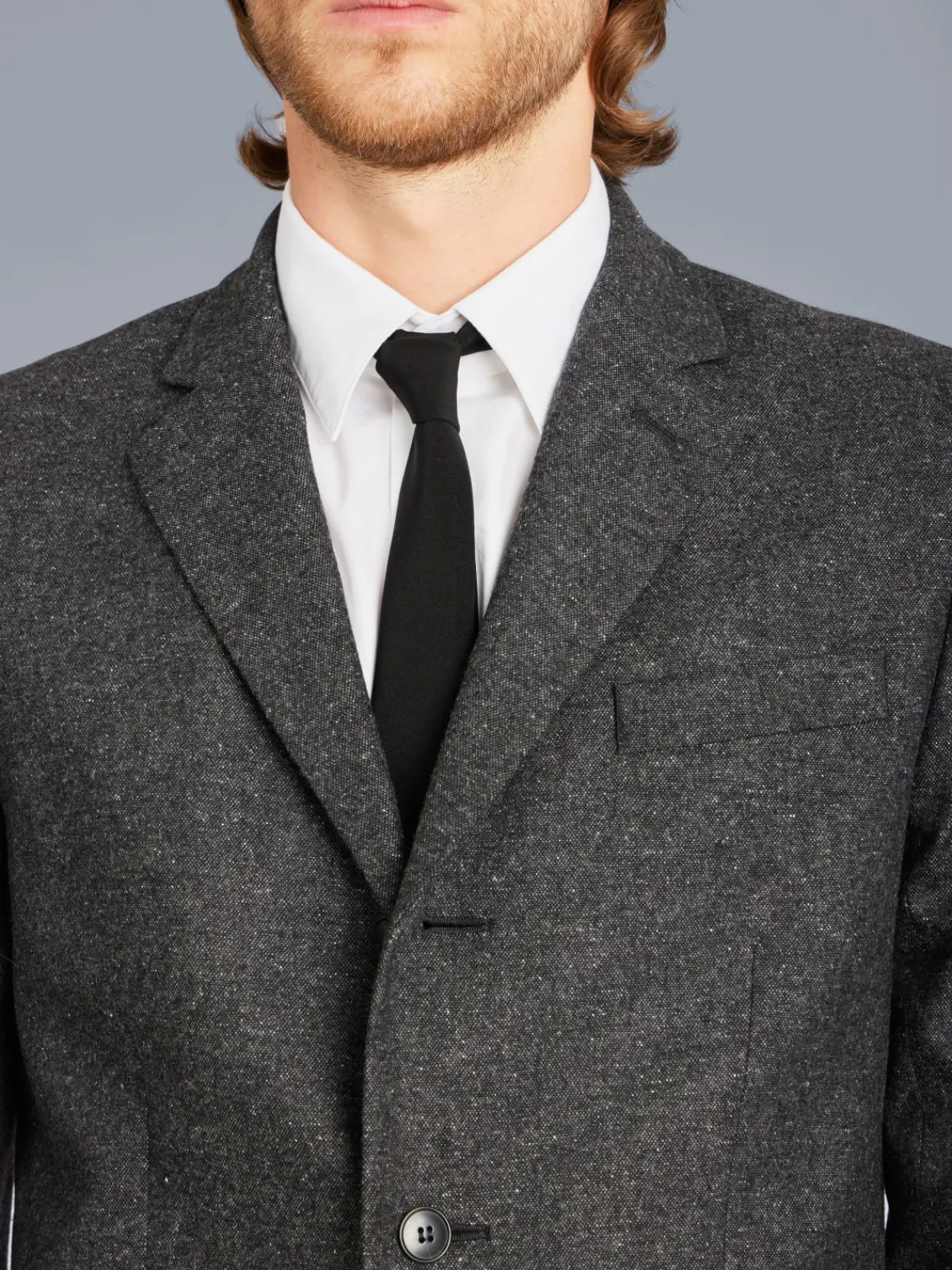 Grey Tweed Domino Jacket<agnès b. Shop