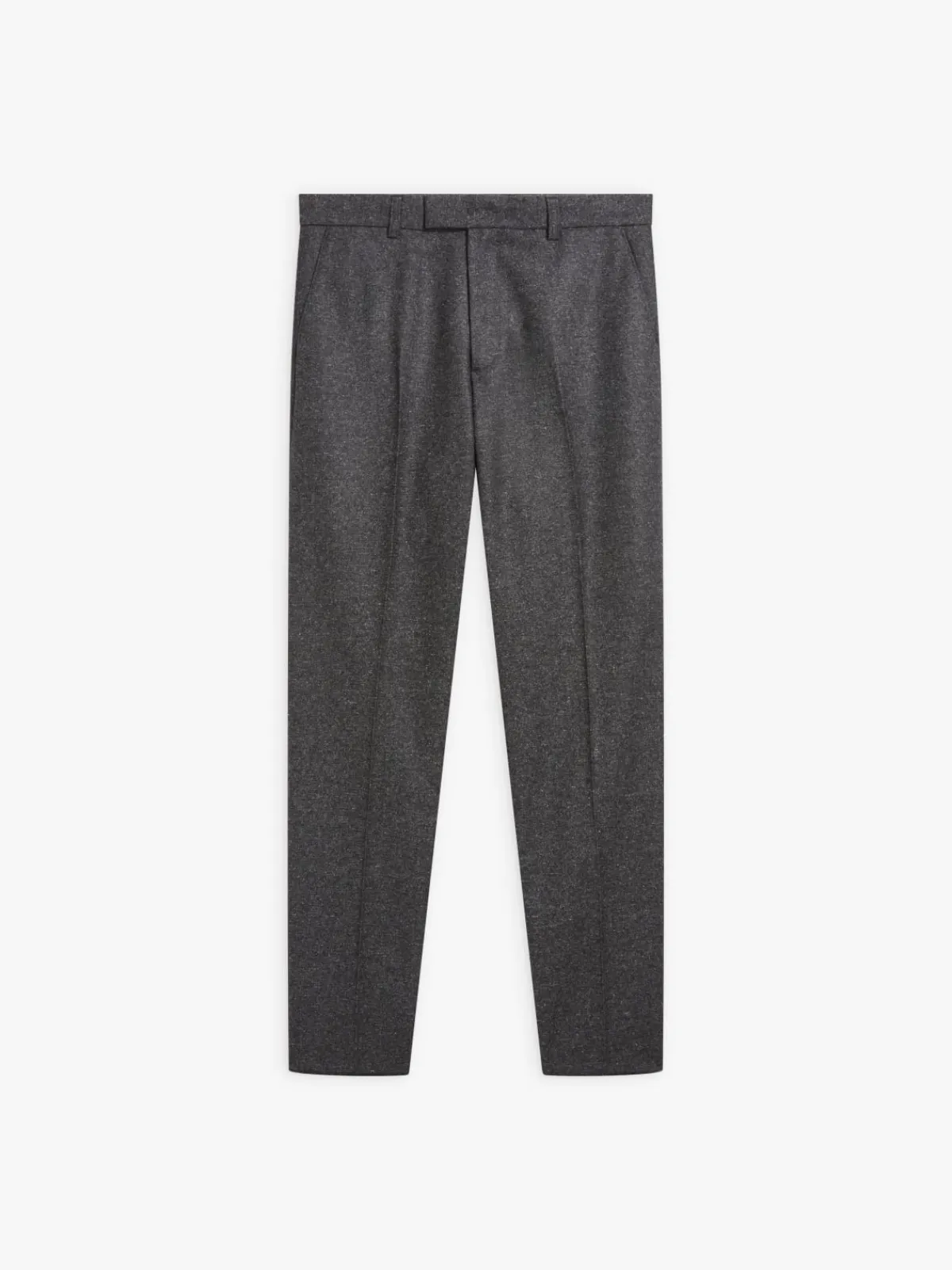 Grey Tweed Wool Straight Leg Perfect Pants<agnès b. Shop