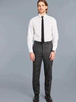 Grey Tweed Wool Straight Leg Perfect Pants<agnès b. Shop