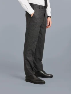 Grey Tweed Wool Straight Leg Perfect Pants<agnès b. Shop