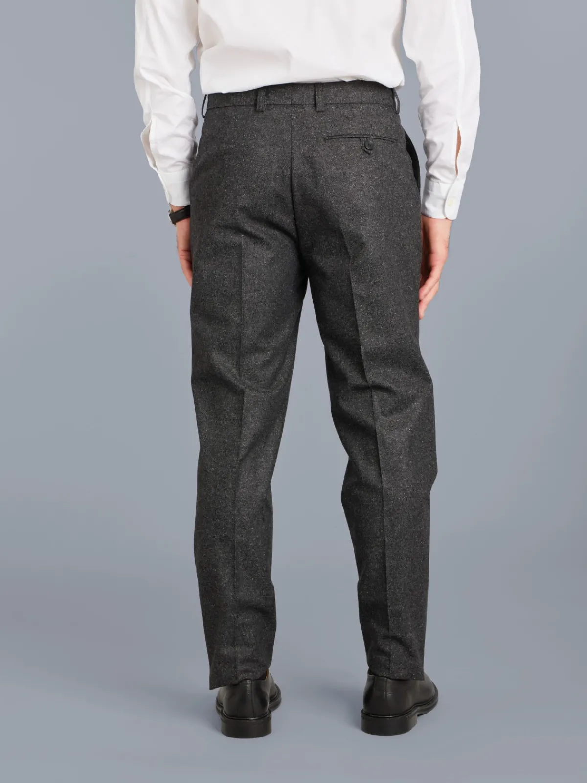 Grey Tweed Wool Straight Leg Perfect Pants<agnès b. Shop