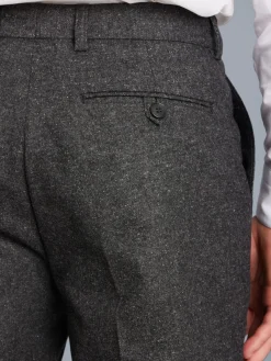 Grey Tweed Wool Straight Leg Perfect Pants<agnès b. Shop