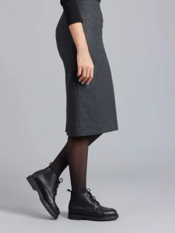 Grey Tweed Woolen Fanny Pencil Skirt<agnès b. Cheap