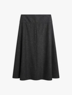 Grey Tweed Woolen Skirt<agnès b. Clearance