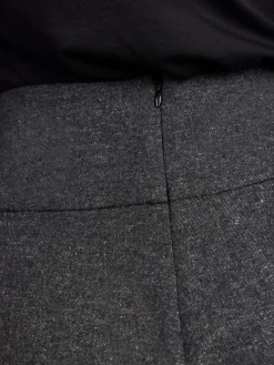 Grey Tweed Woolen Skirt<agnès b. Clearance