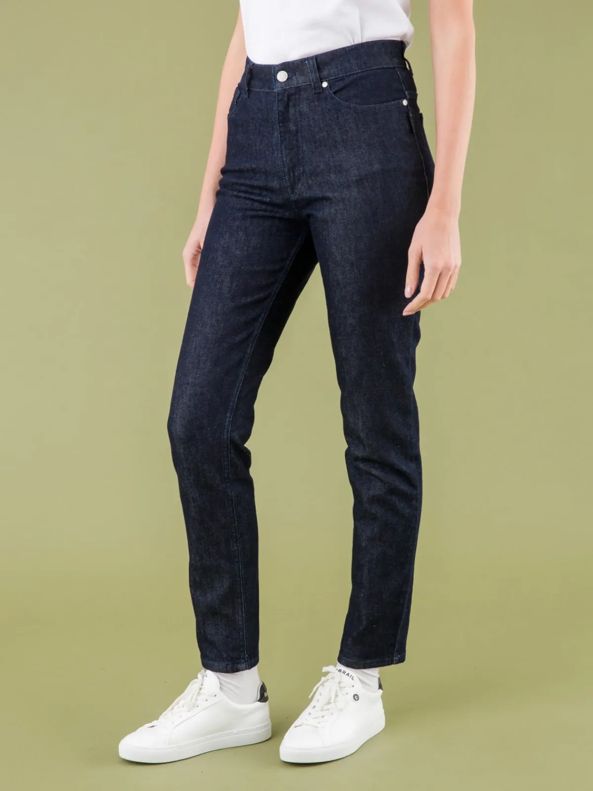 High-waisted Slim-fit Stretch Jeans<agnès b. Outlet