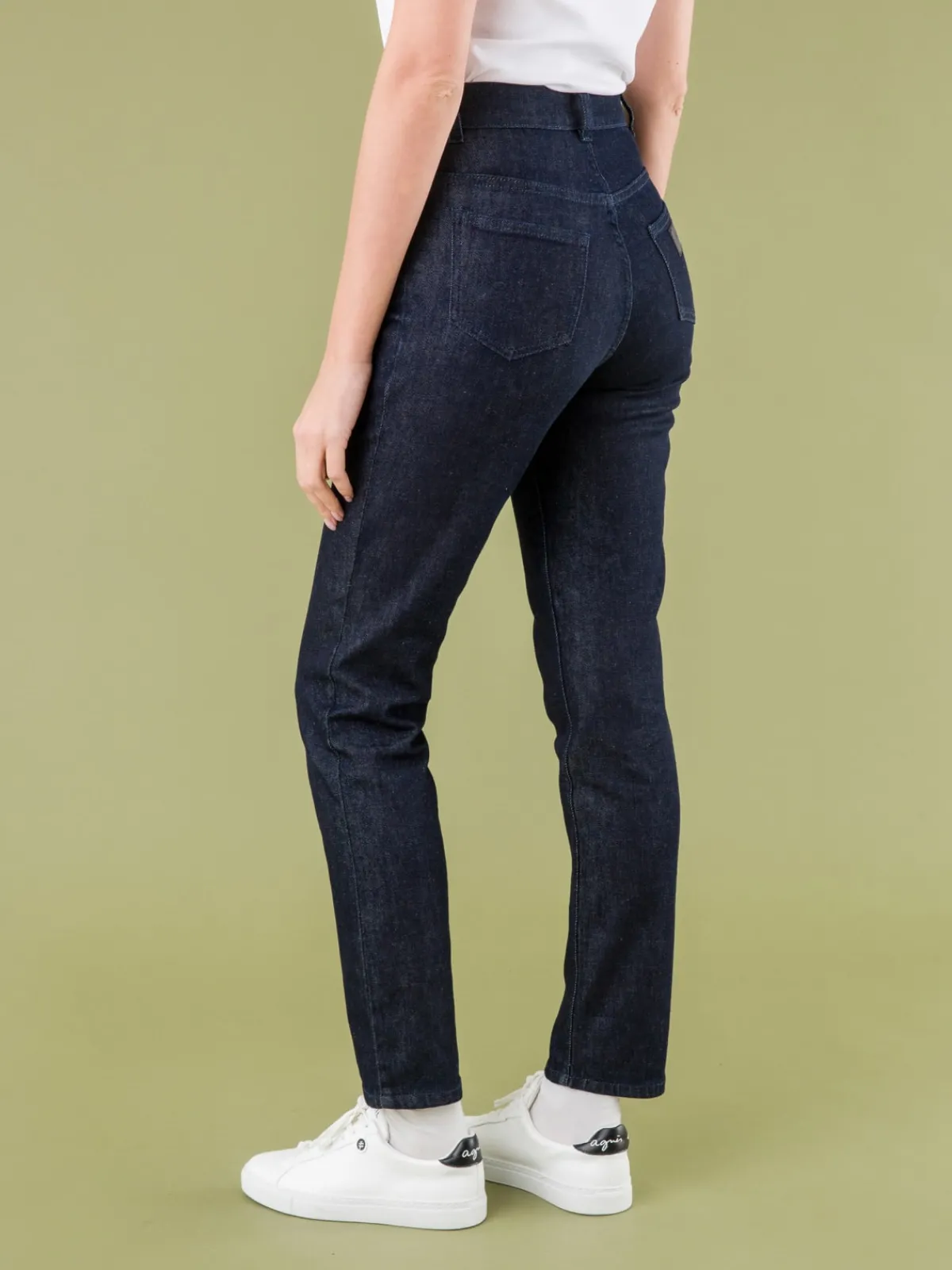 High-waisted Slim-fit Stretch Jeans<agnès b. Outlet