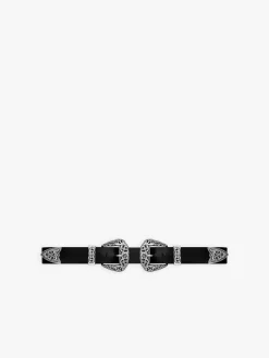Joan Black Leather Belt<agnès b. Sale