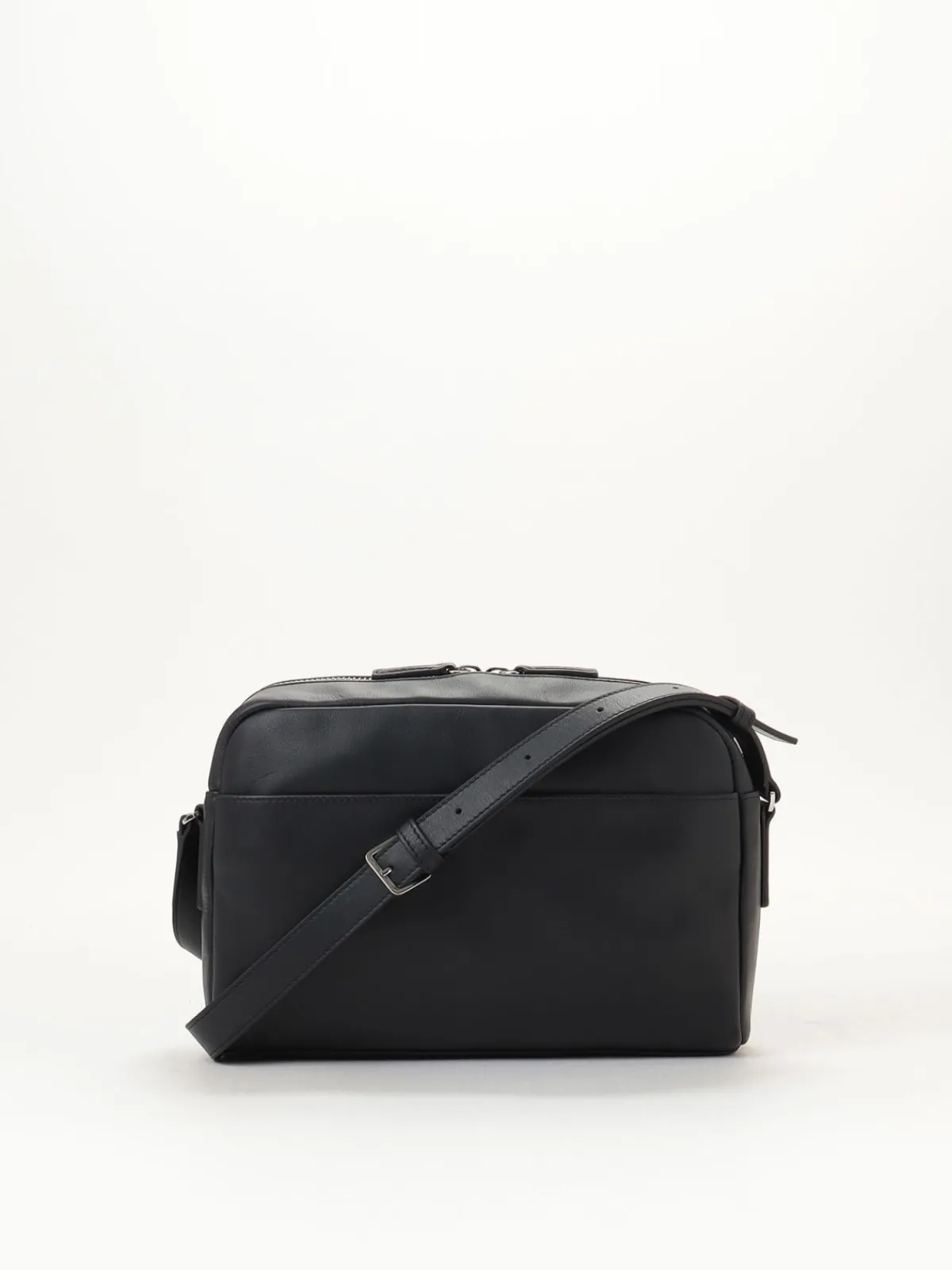 Large Black Leather Shoulder Bag<agnès b. Hot