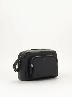 Large Black Leather Shoulder Bag<agnès b. Hot