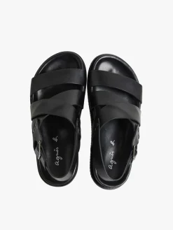 Leather Yeli Sandals<agnès b. Cheap