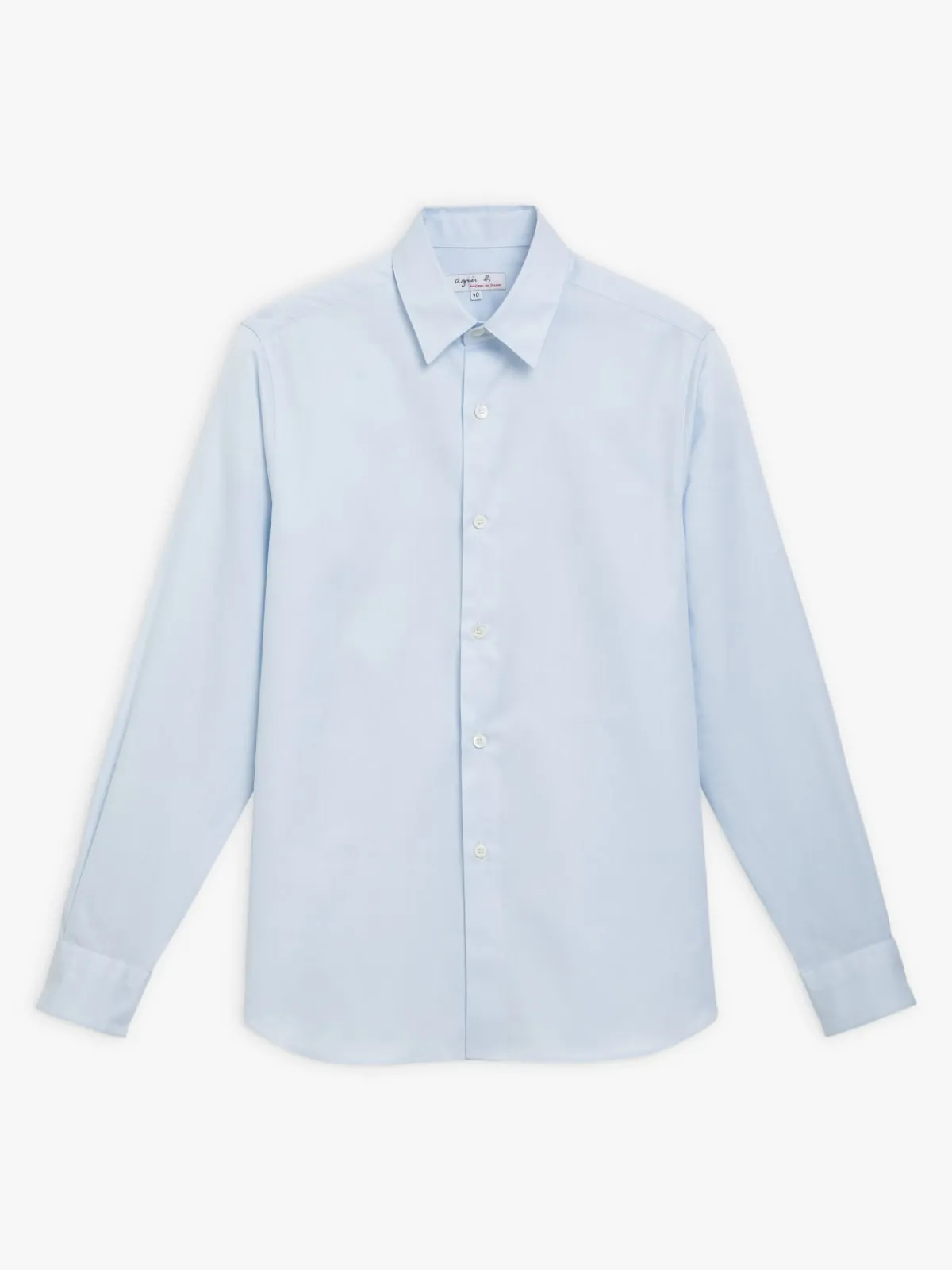 Light Blue Cotton Serge Andy Shirt<agnès b. Store