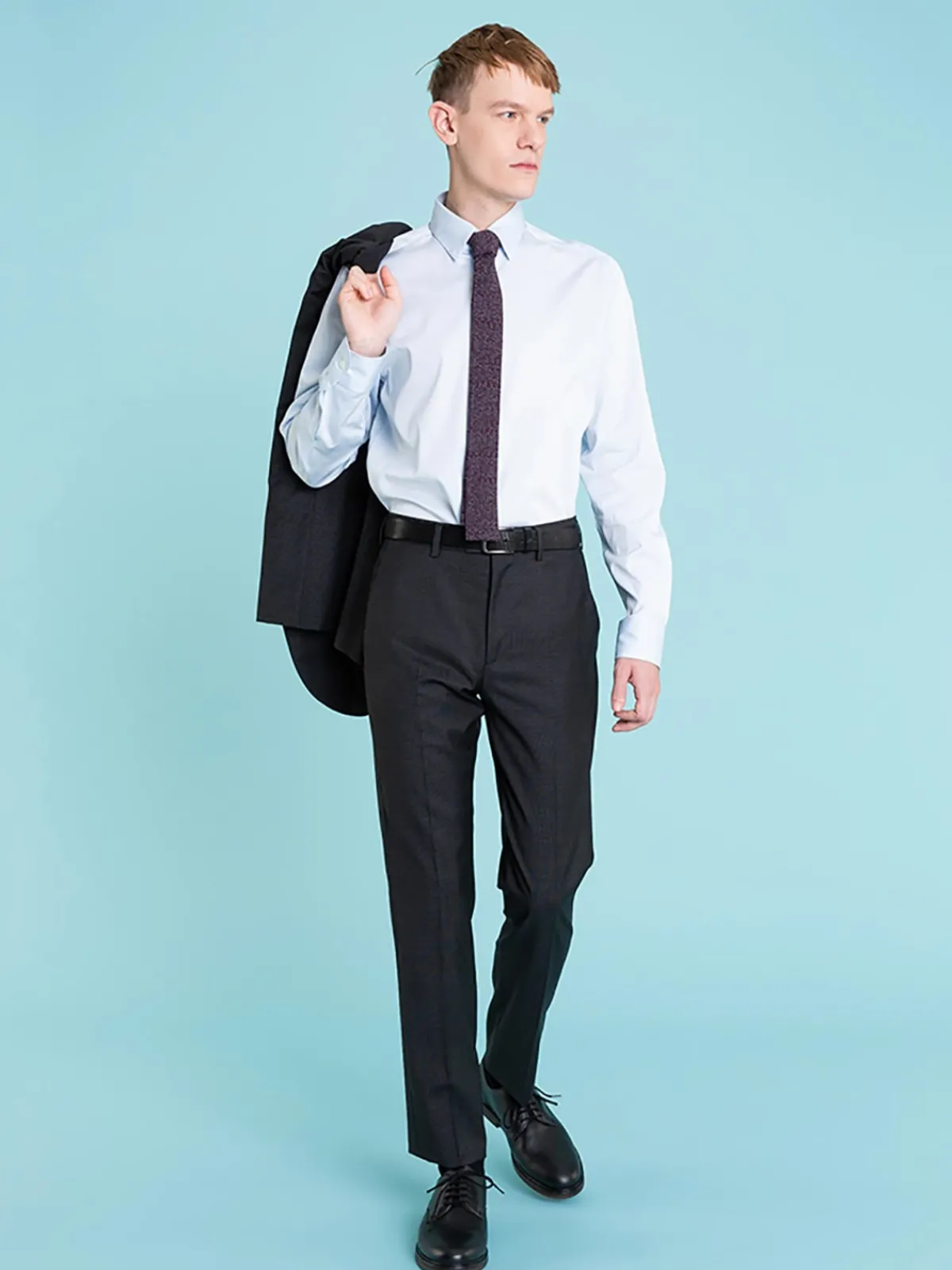Light Blue Cotton Serge Andy Shirt<agnès b. Store