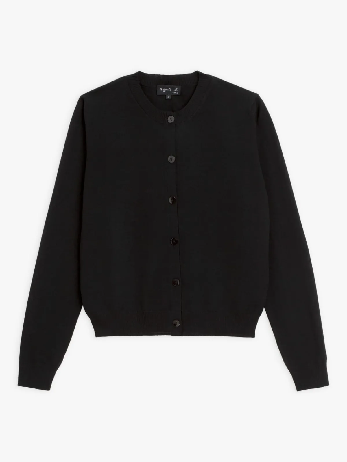 Lover Black Merino Wool Cardigan<agnès b. Cheap