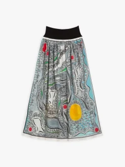 Midi Skirt With Artist Lou Malta<agnès b. Cheap