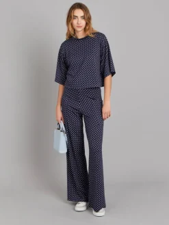 Midnight Blue High Neck Yoko T-shirt<agnès b. Shop