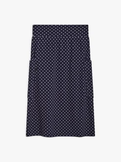 Midnight Blue Polka Dot Mathis Skirt<agnès b. Store