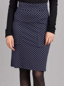 Midnight Blue Polka Dot Mathis Skirt<agnès b. Store