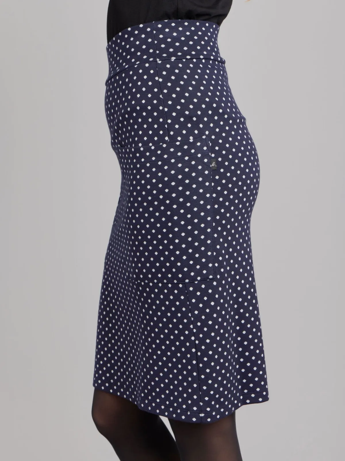 Midnight Blue Polka Dot Mathis Skirt<agnès b. Store
