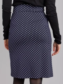 Midnight Blue Polka Dot Mathis Skirt<agnès b. Store