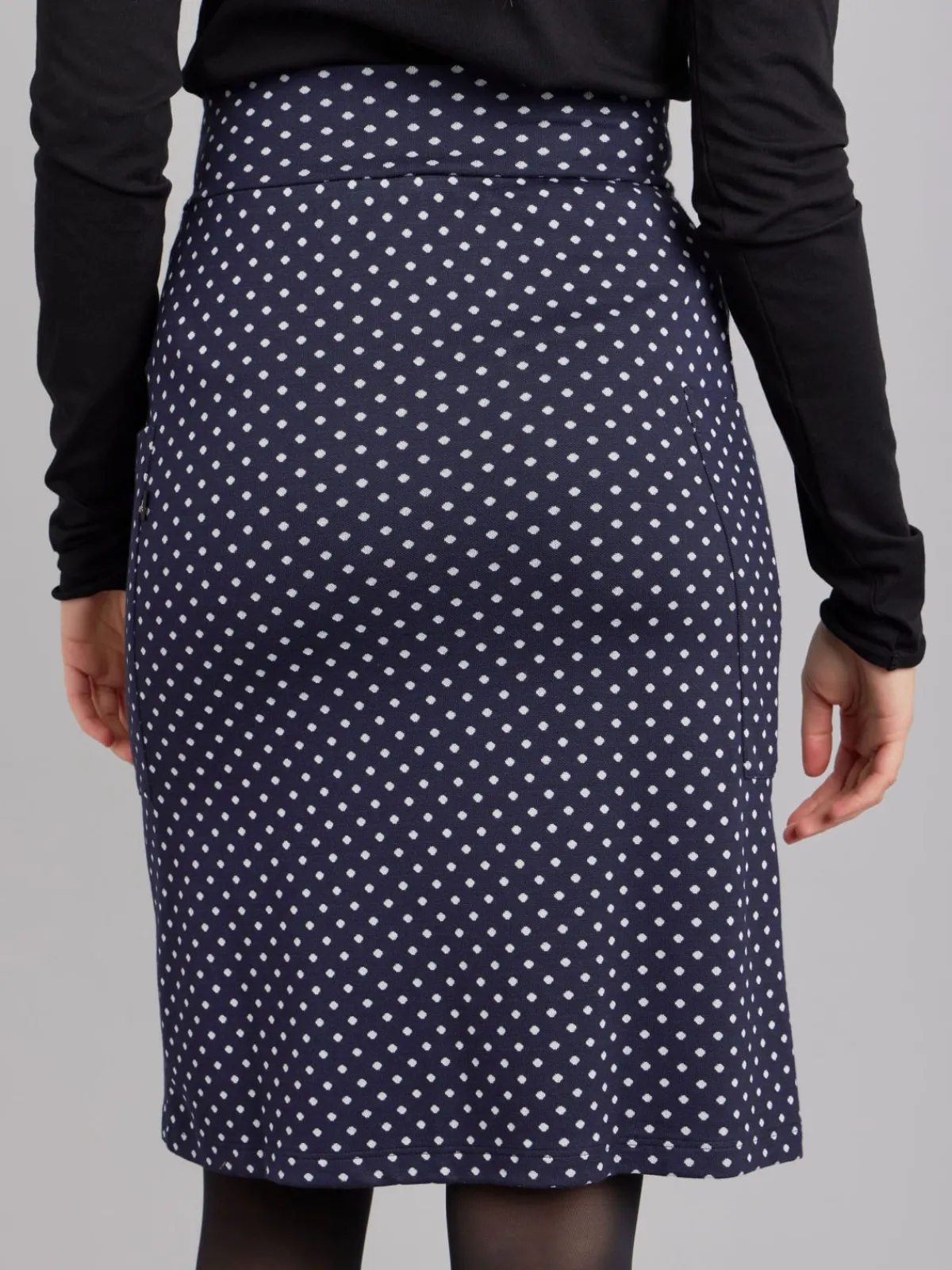 Midnight Blue Polka Dot Mathis Skirt<agnès b. Store