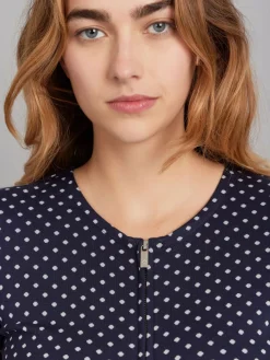 Midnight Blue Polka Dot Ville Sheath Dress<agnès b. New