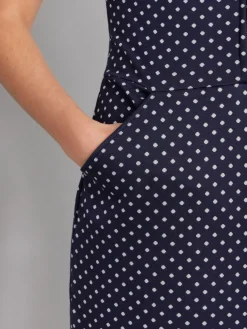Midnight Blue Polka Dot Ville Sheath Dress<agnès b. New