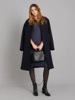 Midnight Blue Polka Dot Ville Sheath Dress<agnès b. New