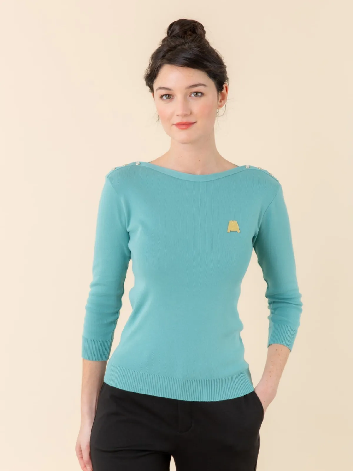 Mint Green Badiane Nacre Sweater<agnès b. Cheap