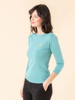 Mint Green Badiane Nacre Sweater<agnès b. Cheap