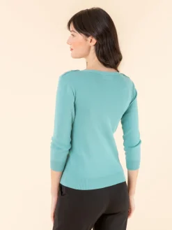 Mint Green Badiane Nacre Sweater<agnès b. Cheap