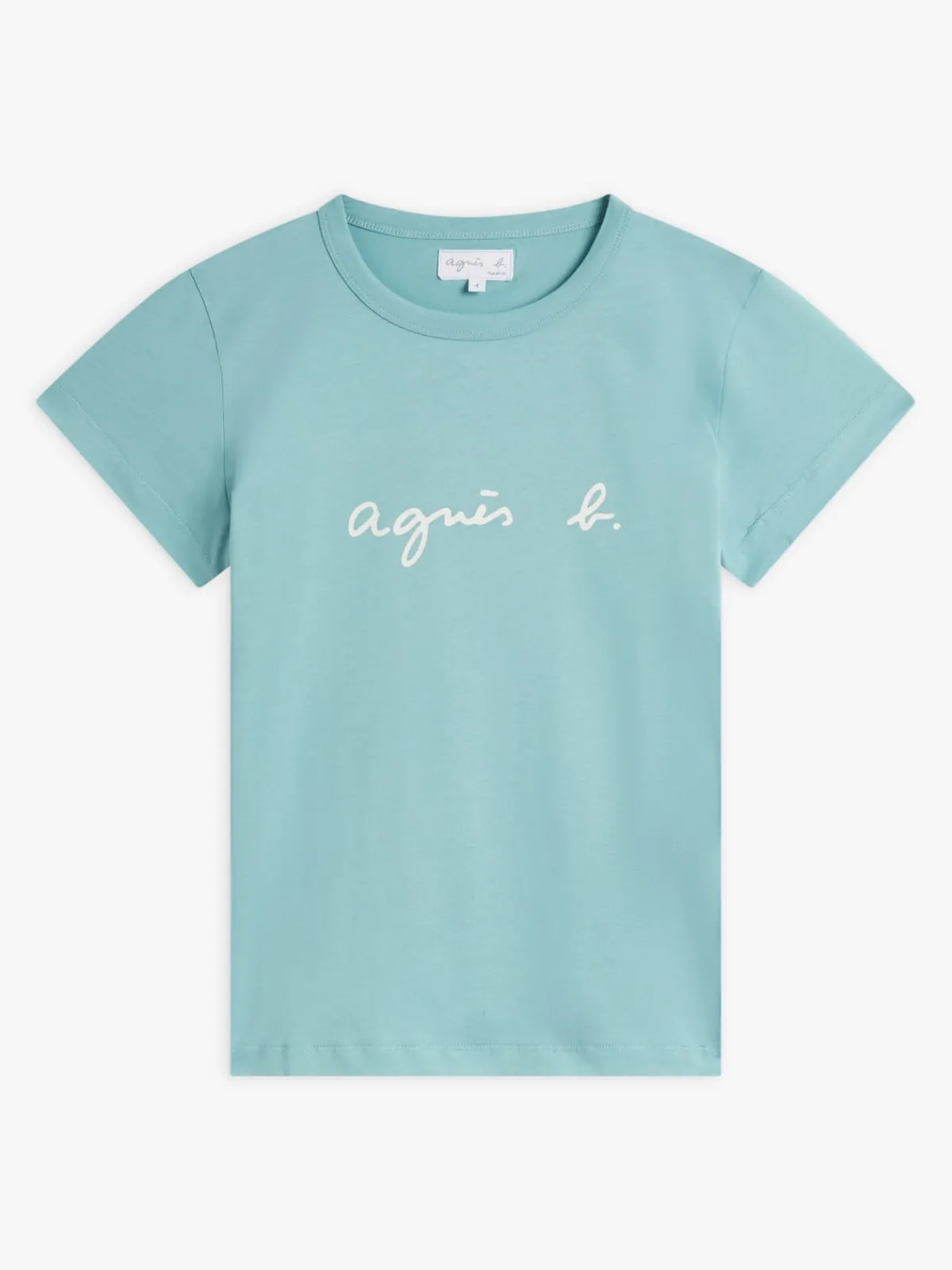 Mint Green Cotton Brando "" Logo T-shirt<agnès b. Sale