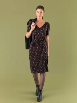 New Pommier Dress In Floral Print Jersey<agnès b. Sale