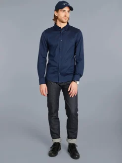 Blue Cotton Jacquard Smith Shirt<agnès b. Store