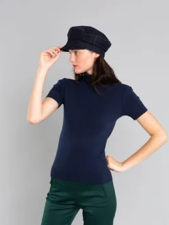 Night Blue Short Sleeves Eddy Sweater<agnès b. Best Sale