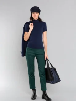 Night Blue Short Sleeves Eddy Sweater<agnès b. Best Sale