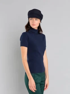 Night Blue Short Sleeves Eddy Sweater<agnès b. Best Sale