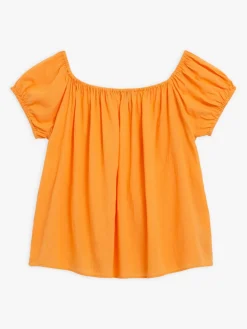 Orange Cotton Raglan Sleeves Top<agnès b. Sale