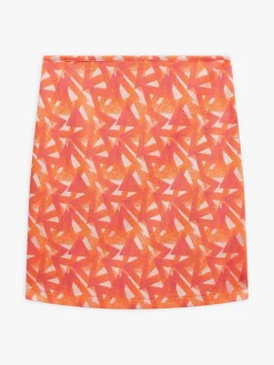 Orange Fancy Jacquard Short Ninn Skirt<agnès b. Shop