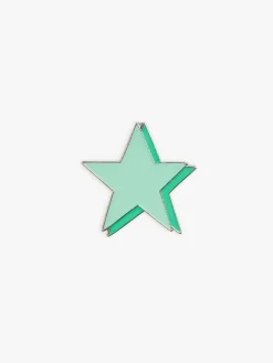 Pale Green Iron Etoile (Star) Lapel Pin<agnès b. Best Sale