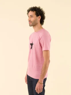 Pink Brando Linen Jersey T-shirt<agnès b. Flash Sale