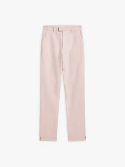 Pink Cotton Straight Fergie Pants<agnès b. Fashion