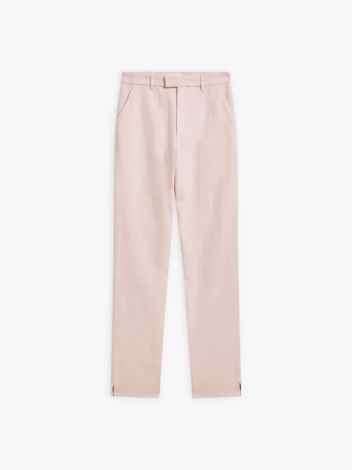Pink Cotton Straight Fergie Pants<agnès b. Fashion