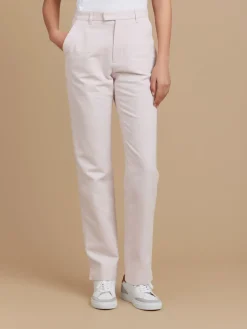 Pink Cotton Straight Fergie Pants<agnès b. Fashion