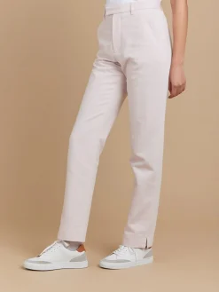 Pink Cotton Straight Fergie Pants<agnès b. Fashion