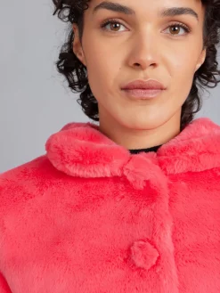 Pink Faux Fur New Darcila Jacket<agnès b. Flash Sale