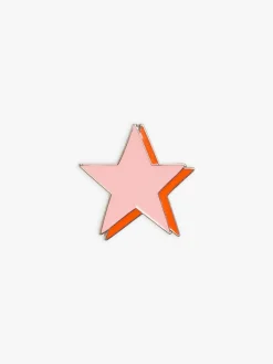 Pink Iron Etoile (Star) Lapel Pin<agnès b. Hot
