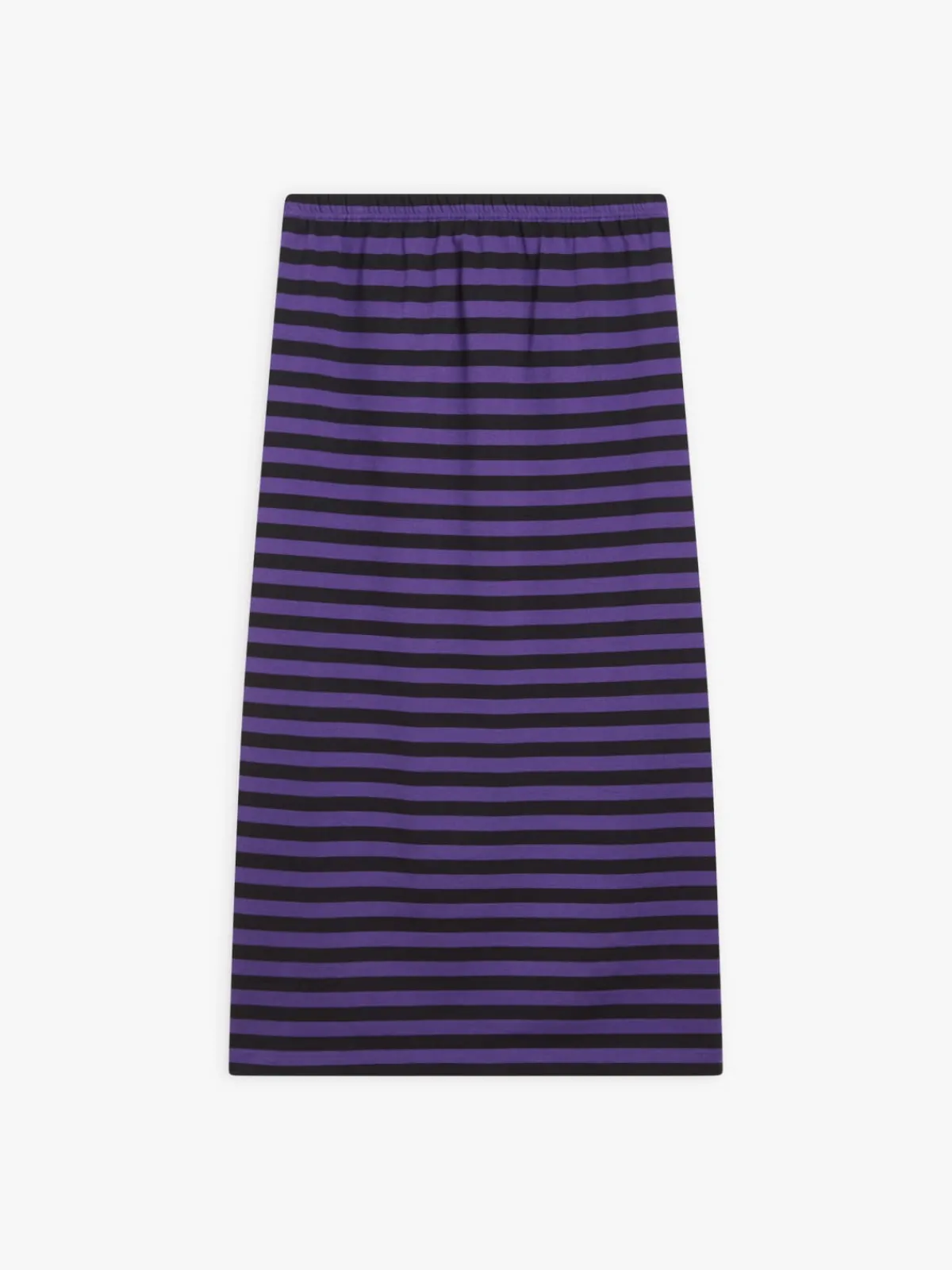 Purple And Black Cotton Striped Tuyau Skirt<agnès b. Outlet